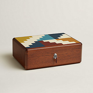 Casaque Step Pyramid watch and cufflink box | Hermès USA